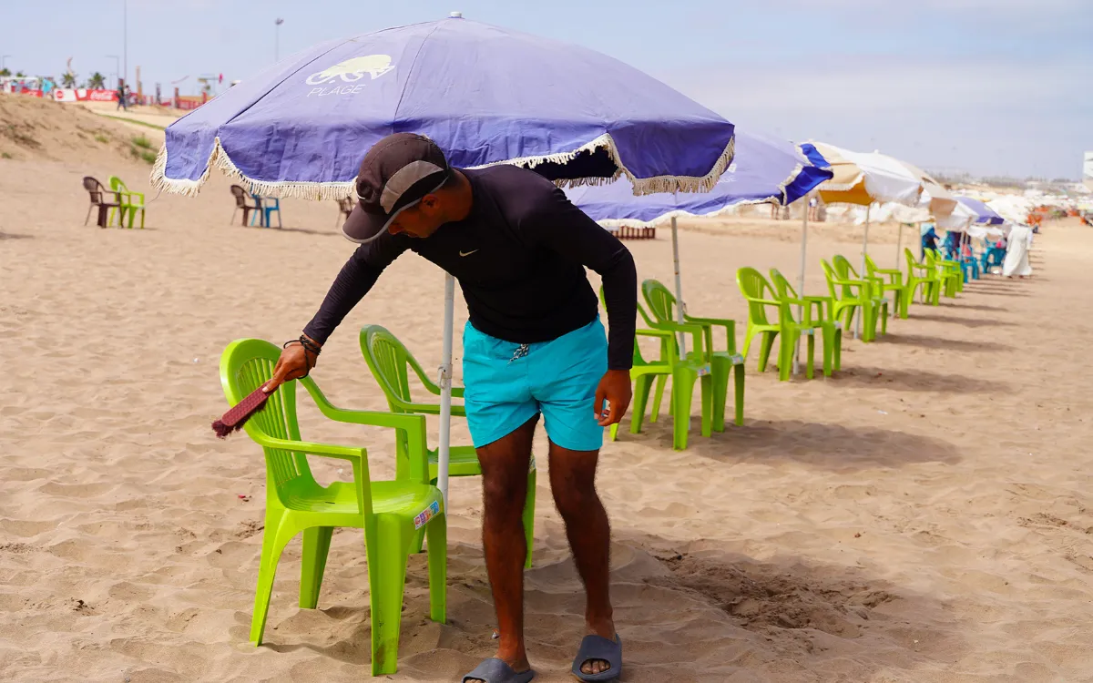 Casablanca : se acabaron las sombrillas y sillas de pago en las playas este verano