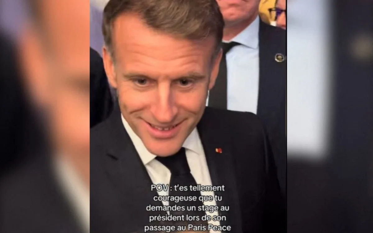 Después de su pasantía en Marruecos, una estudiante sorprende a Macron con una solicitud inesperada