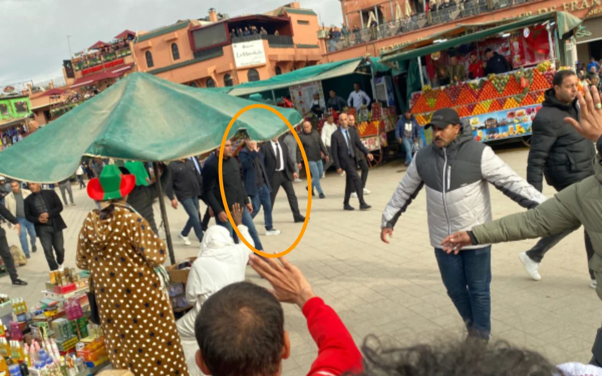 Marrakech : multitud para el Príncipe Moulay El Hassan en Jemaa El Fna