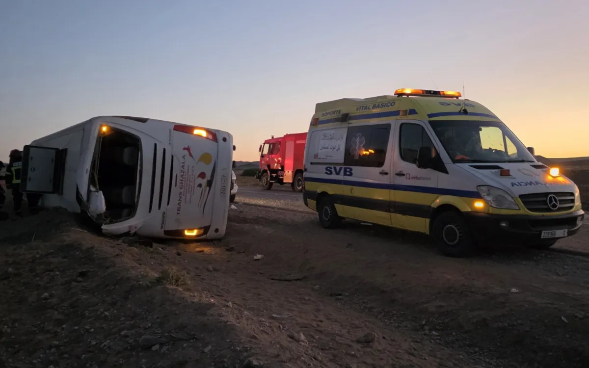 Marruecos : cuatro muertos en terrible accidente de autobús cerca de Guercif