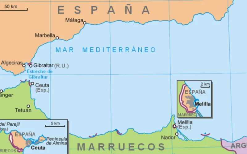 Ceuta y Melilla aparecen como « zonas disputadas » con Marruecos : Madrid retira el mapa de su propia web