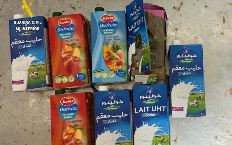 Guardia Civil descubre 7 kilos de hachís camuflados en zumo : Detención en Algeciras