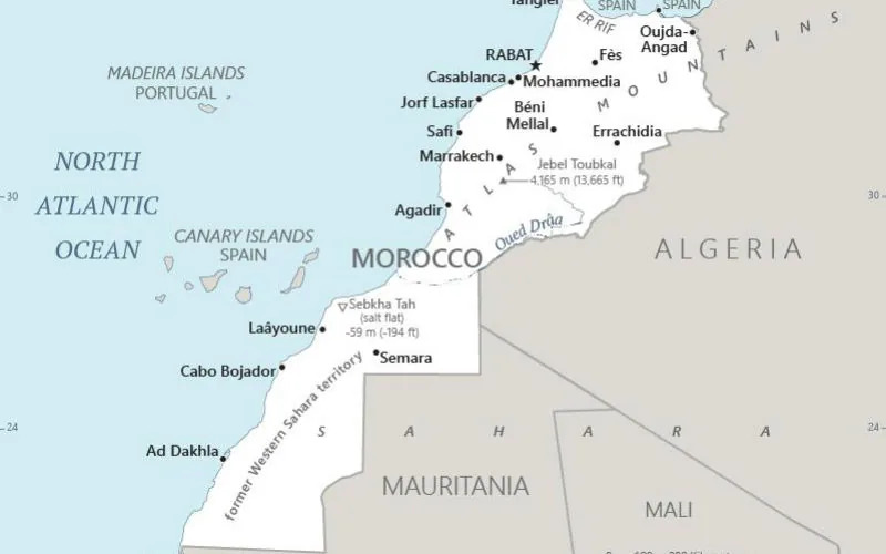 Mapa de la CIA redefine Marruecos : El Sáhara como territorio marroquí según EE.UU.