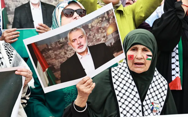 Marruecos se moviliza tras el asesinato de Haniyeh : Miles protestan en Rabat por Palestina